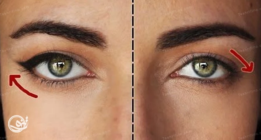 میکاپ و آرایش چشم با پلک افتاده