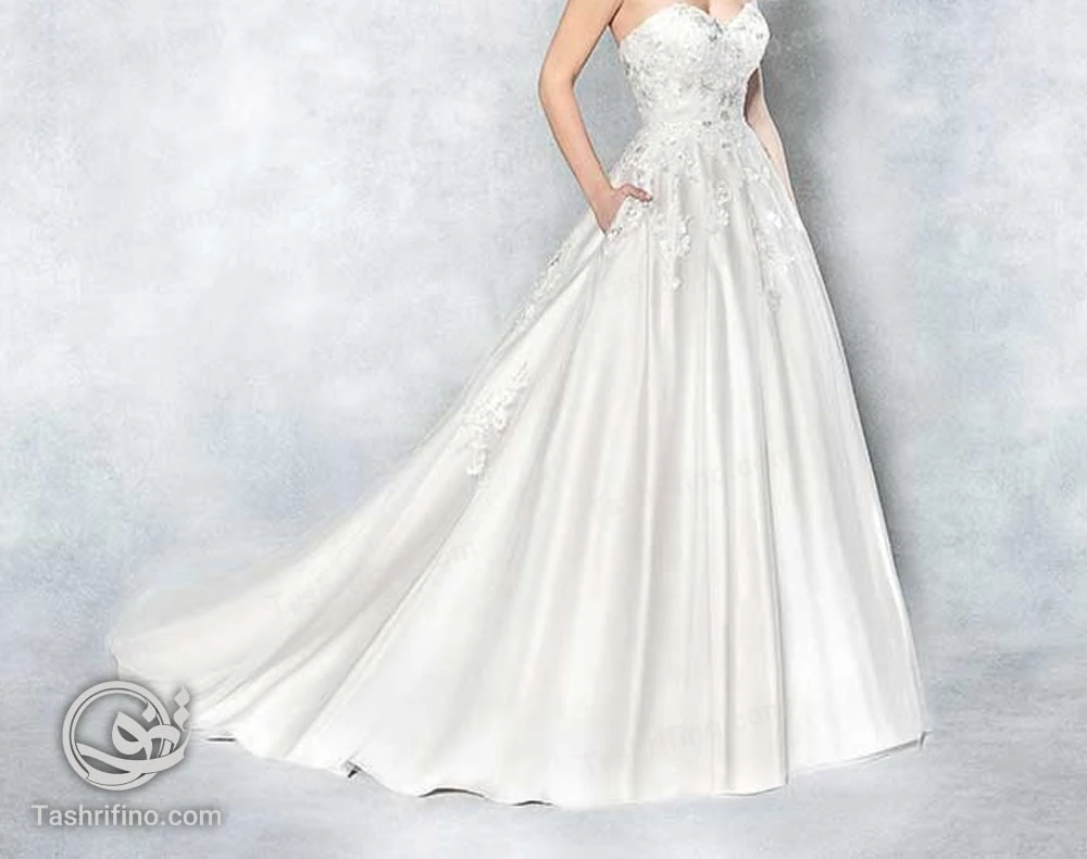 لباس غروس فرم بدن گلابی