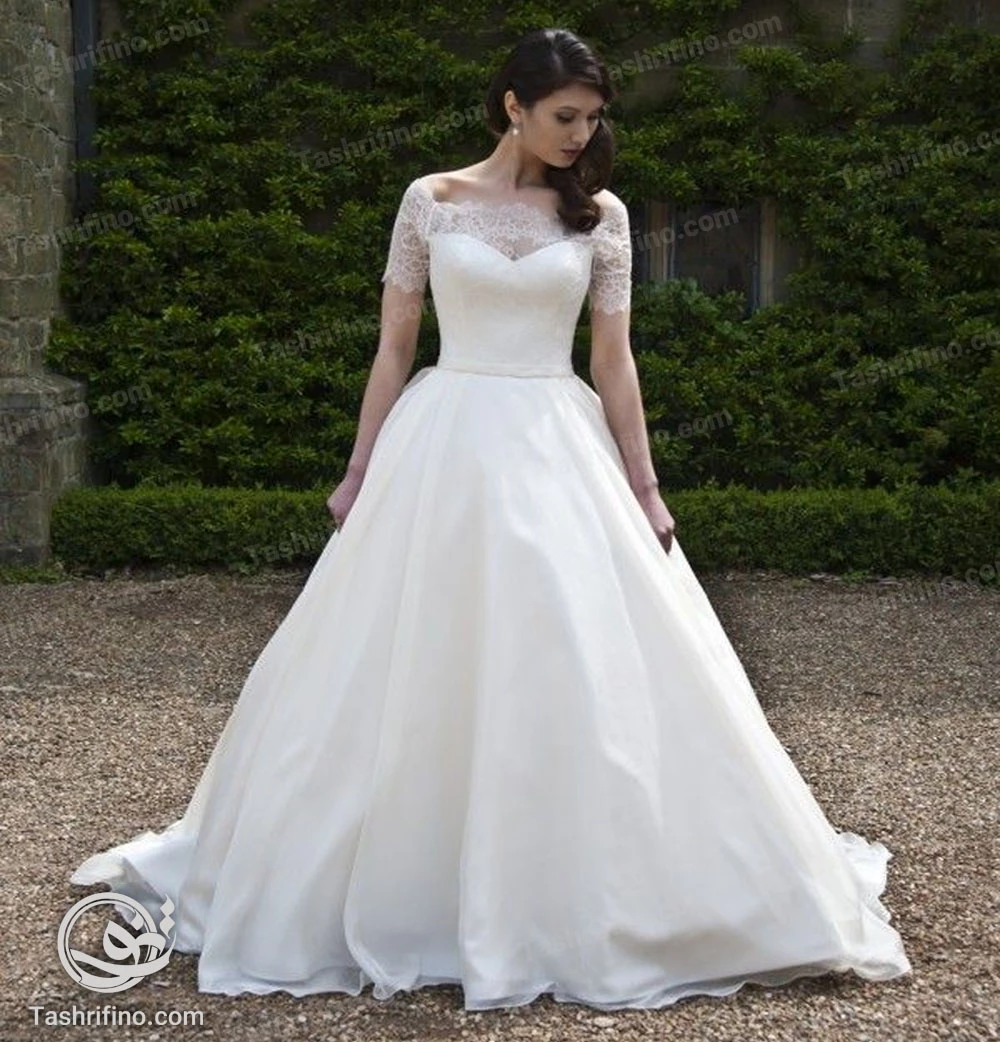 لباس عروس مناسب عروس با فرم بدن یک تکه