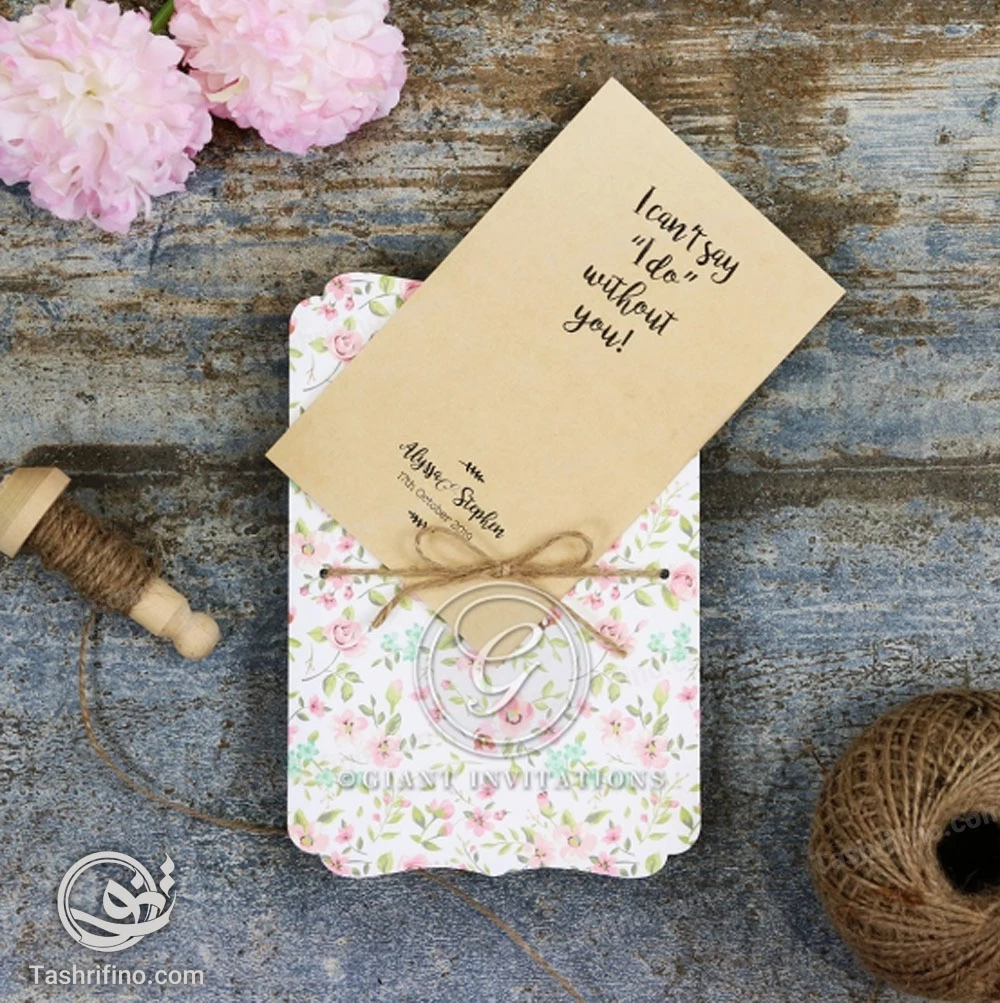 کارت عروسی روستیک