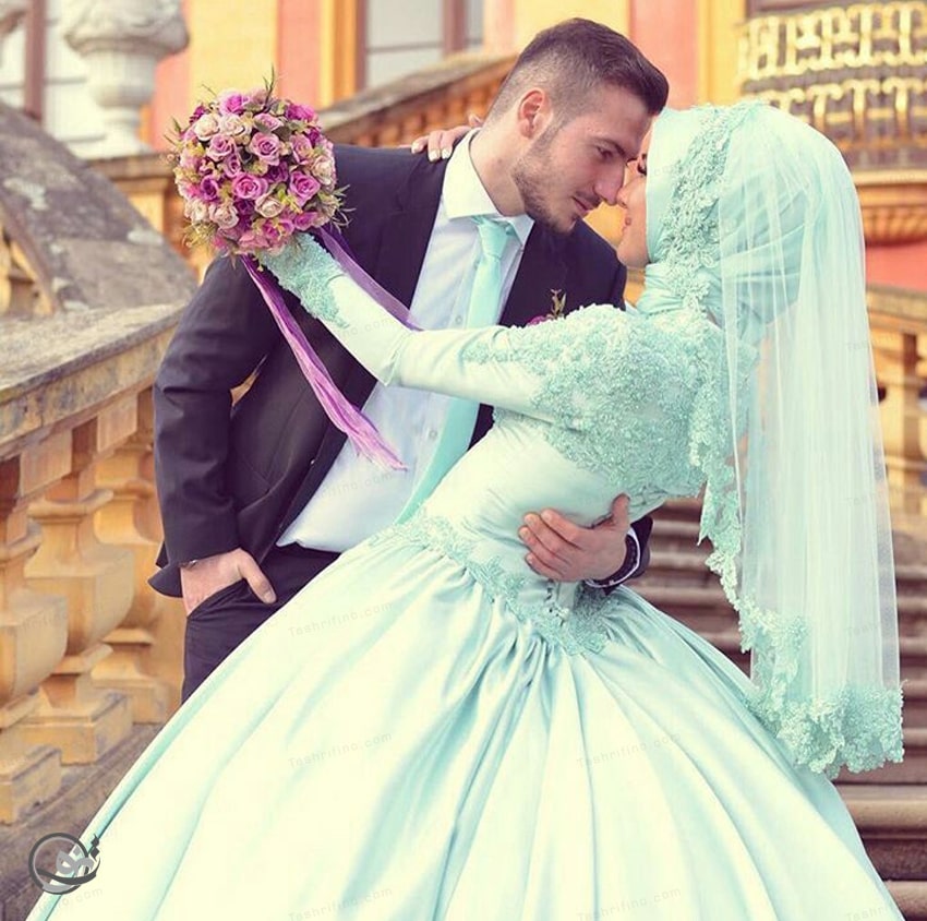 لوکس ترین مدل لباس عروس اسلامی دانتل