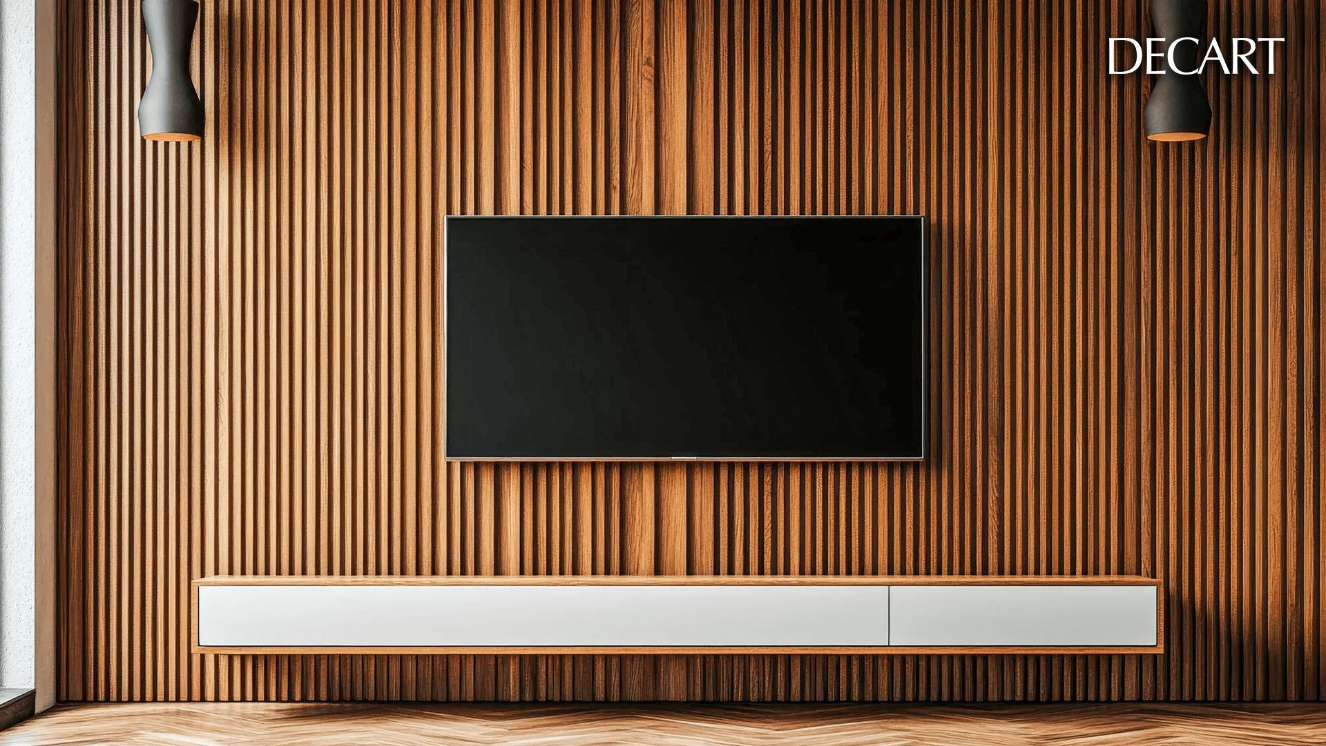 تغییر دکوراسیون در یک روز؛ گچبری دیوار پشت تلویزیون بدون گرد و خاک