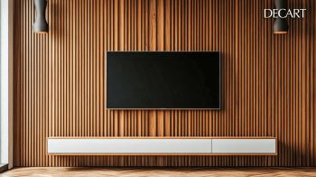 تغییر دکوراسیون در یک روز؛ گچبری دیوار پشت تلویزیون بدون گرد و خاک